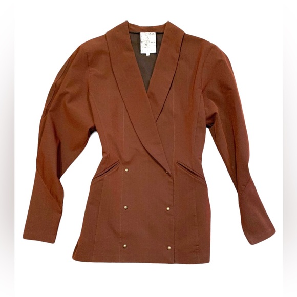 ❌SOLD❌NULLE PART D’AILLEURS BAUDURET PARIS ELASTIC JACKET SKIRT VINTAGE 1980s - Picture 1 of 9